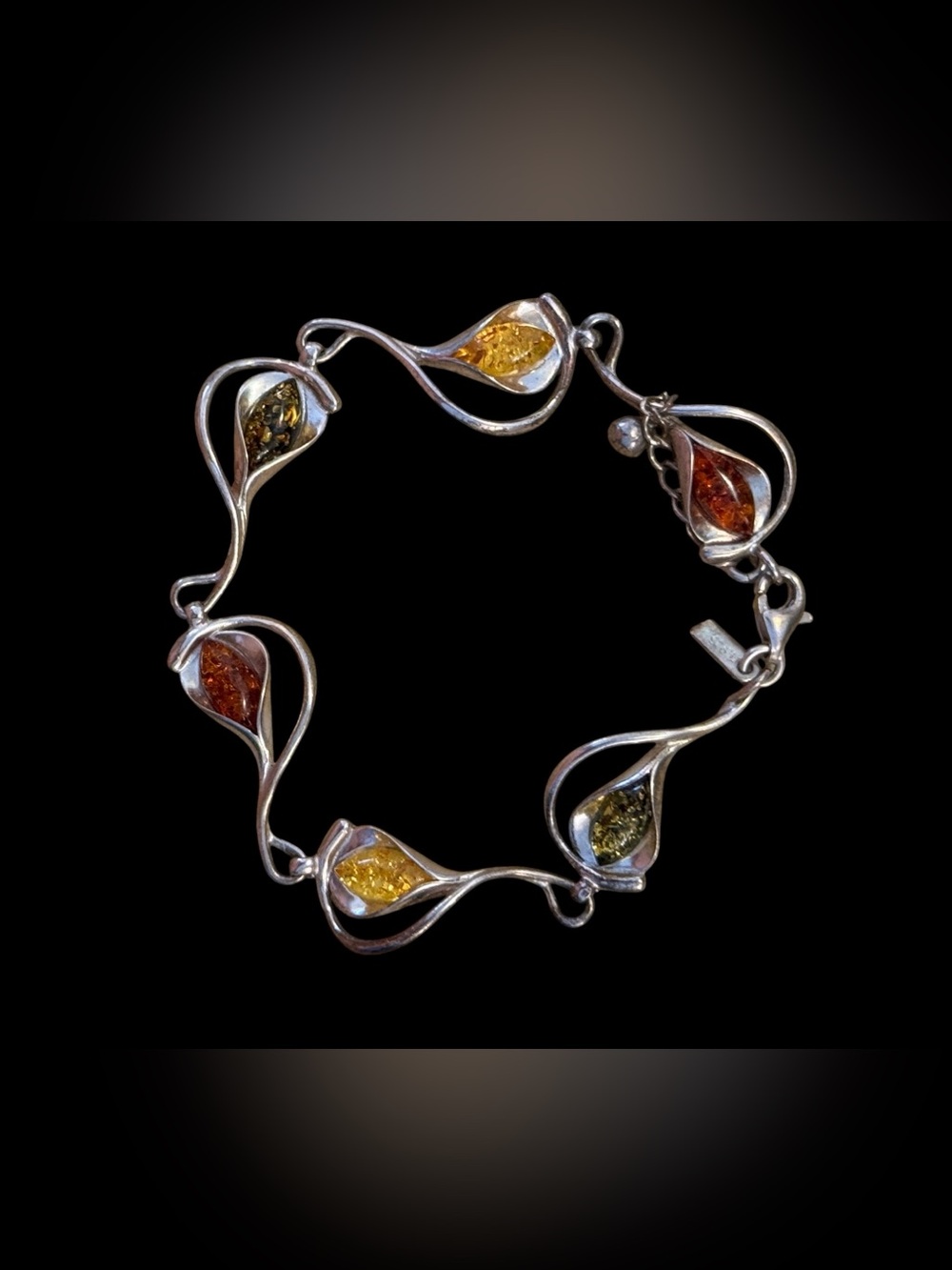 Amber & Sterling Bracelet VINTAGE